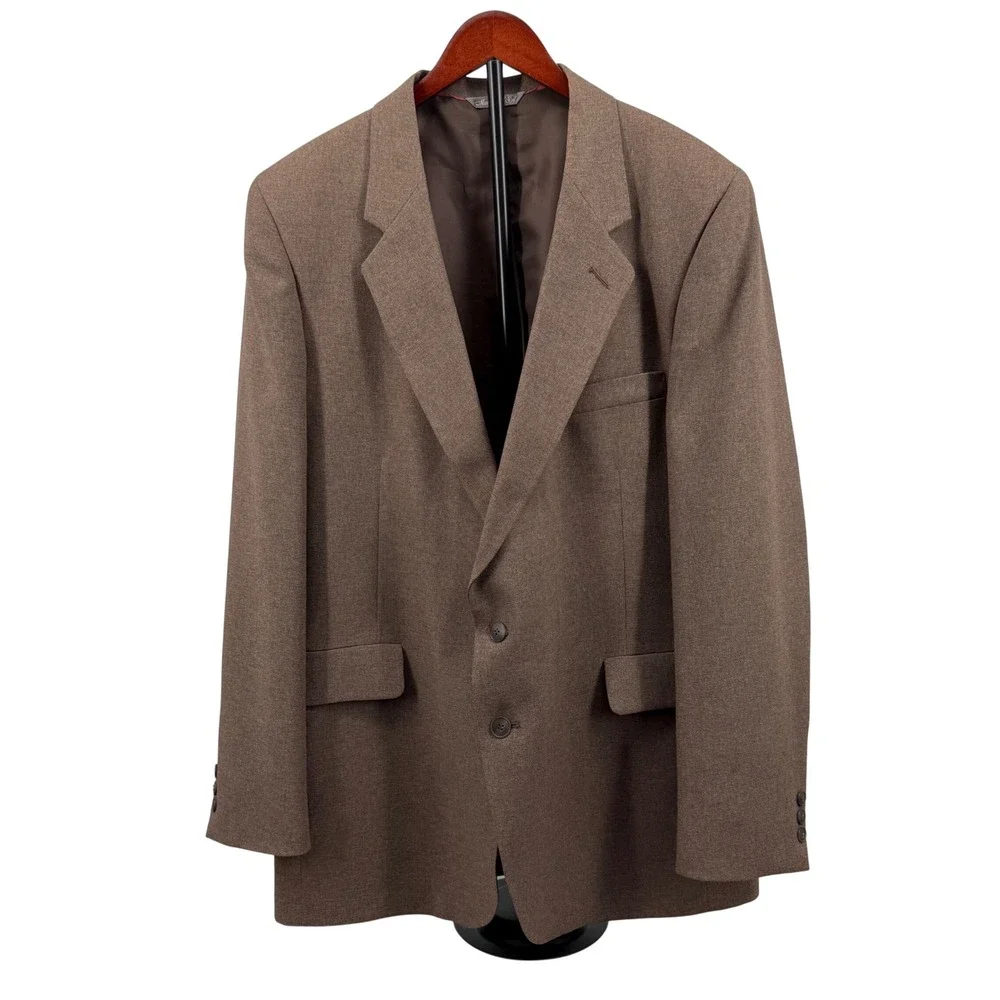 Vintage Levi Strauss & Co Business Class Mens Blazer Brown‎ Sport Coat 46L USA